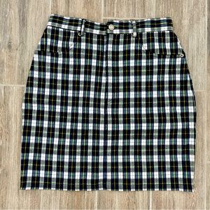 Vintage Express Stretch 90s Plaid Preppy Skirt size Small VTG
